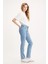 Pamuklu Yüksek Bel Straight 724 Jeans Bayan Kot Pantolon 18883 2