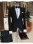 İtalyan Kesim Ceket Yelek Pantolon Siyah Damatlık Set T3747 4