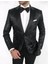 Italyan Kesim Erkek Ceket Pantolon Damatlık Set Siyah T7503 3