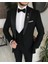 Italyan Kesim Ceket Yelek Pantolon Damatlık Set Siyah T8121 5