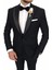 Italyan Kesim Ceket Yelek Pantolon Damatlık Set Siyah T8122 4
