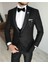 Italyan Kesim Ceket Yelek Pantolon Damatlık Set Siyah T7845 1