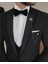 Italyan Kesim Ceket Yelek Pantolon Damatlık Set Siyah T7845 4