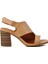 2108502Y Nude Hakiki Deri Kadın Topuklu Sandalet 2