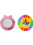 2pcs Meşgul Tahta Malzemesi Sevimli Dıy Accs Ahşap Unisex Duyusal Tahta Oyuncak Parçaları Ayna Pembe Saat Sarı (Yurt Dışından) 1