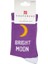 Mor Brıght Moon Desenli Renkli Çorap 1