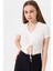 Kadın Önü Büzgü Detaylı Crop Bluz 3