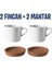 Fincan Ve Mantar Altlık Takım 2 Takım 2 Mantar 2 Fincan Ezmk-Fıncan Tk. 2