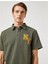 3SAM10011MK 801 Haki Erkek Polyester Jersey Polo Yaka T-Shirt 1