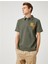 3SAM10011MK 801 Haki Erkek Polyester Jersey Polo Yaka T-Shirt 2