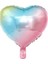 Gökkuşağı Kalp Folyo Balon 45 cm 3 Adet 1