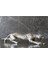 Poly Tasarım Gümüş Leopar Biblo 45X10CM Silver 1