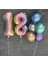 18 Yaş Gökkuşağı Rakam Krom Balon Doğum Günü Balon Seti 1