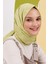 Ipeksi Jakar Lara Şal Dama Desen - Lime 3