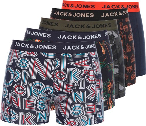 Jack & Jones Karışık 5'li Boxer Paketi - Simon