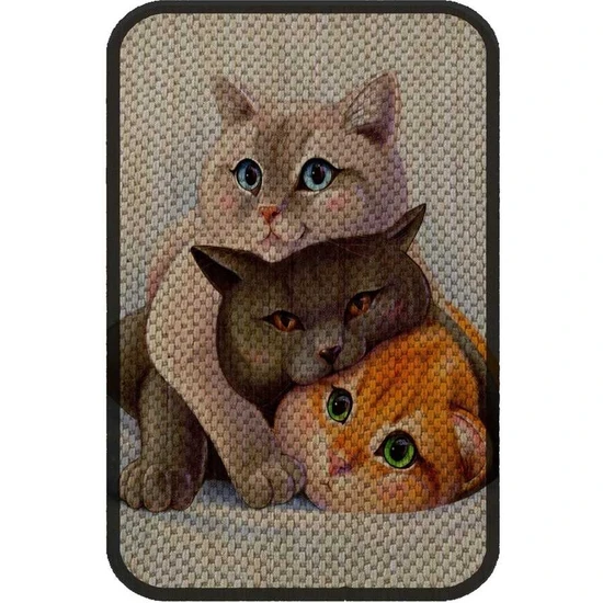 Glipet Desenli Kedi Tırmalama Paspası 58X37 cm