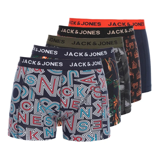 Jack & Jones Karışık 5'li Boxer Paketi - Simon