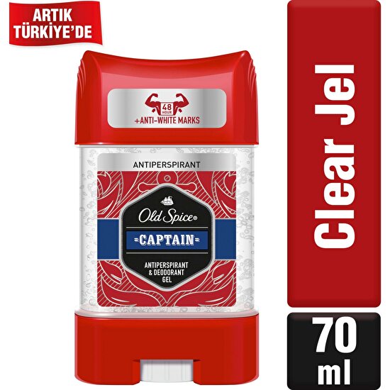 Old Spice Captain Erkekler için Terleme Önleyici Deodorant Clear Jel Stick 70 ml