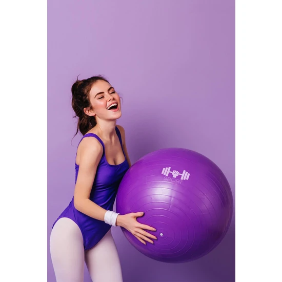 Hsport Dayanıklı Yüksek Kalite Şeffaf Fitilli Pilates Topu ve Pompa Seti Denge,aerobik,yoga,fitness Topu
