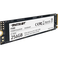 Patriot P300 256GB 1700MB-1100MB M.2 2280 PCIe SSD