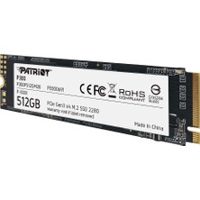 Patriot P300 512GB 1700MB-1100MB M.2 2280 PCIe SSD