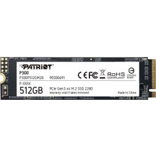 Patriot P300 512GB 1700MB-1100MB M.2 2280 PCIe SSD