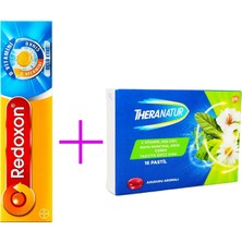 Redoxon 3'lü Etkili 15 Efervesan Tablet+Theranatur Ahududu Aromalı 16 Pastil