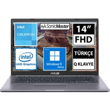 Asus X415MA-EK385W04 N4020 8gb 256SSD 14" Fullhd W11H Taşınabilir Bilgisayar