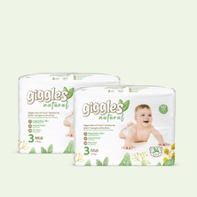 Giggles Natural 3 Numara Midi 2 Paket 68 Adet