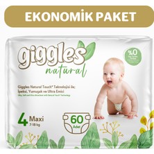 Giggles Natural 4 Numara Maxi 2 Paket 60 Adet