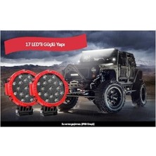 Oto Çizgi 51 W 17 Ledli Off Road Sis Gündüz Farı Projektör Lambası (17 cm)