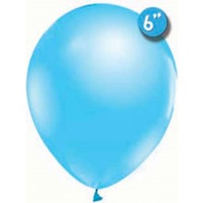 Kidspartim 100 Lü Balon Metalik Açık Mavi 6 Inc