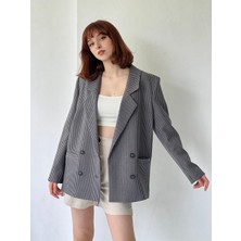 Retrobird Dört Düğmeli Retro Model Blazer Ceket Kadın Karışık Renkli