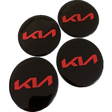 Kia Yeni Nesil Logolu 56 mm Jant Göbek Damla  Stıcker