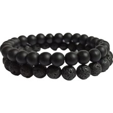 Lav taşı mat oniks bileklik