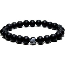 Joydizayn Mat Oniks Obsidyen Bileklik 3 Adet