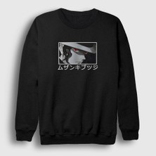 Presmono Unisex Siyah Muzan Kibutsuji V2 Anime Demon Slayer Kimetsu No Yaiba Sweatshirt