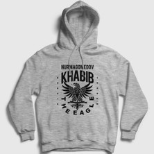 Presmono Unisex Gri Eagle V2 Ufc Khabib Nurmagomedov Kapüşonlu Sweatshirt