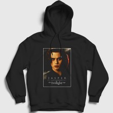 Presmono Unisex Siyah Jasper Cullen Vampire Twilight Kapüşonlu Sweatshirt