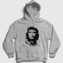 Presmono Unisex Gri Kuba Che Guevara Kapüşonlu Sweatshirt