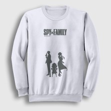 Presmono Unisex Beyaz Poster V2 Anime Spy x Family Sweatshirt
