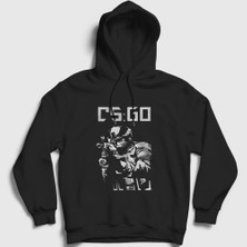 Presmono Unisex Siyah Sniper Oyun Counter Strike Cs Go Kapüşonlu Sweatshirt