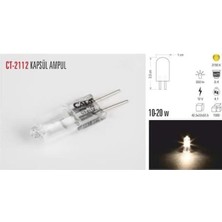 Cata CT-2112 20 Watt 12 Volt Halojen G4 Ampul Günışığı