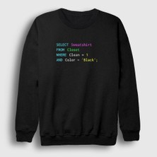 Presmono Unisex Siyah Select From Closet Developer Yazılımcı Sweatshirt