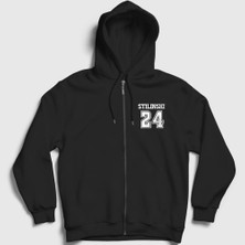 Presmono Unisex Siyah Stiles Stilinski Dizi Teen Wolf Fermuarlı Kapüşonlu Sweatshirt