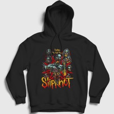 Presmono Unisex Siyah Hell Tour Slipknot Kapüşonlu Sweatshirt
