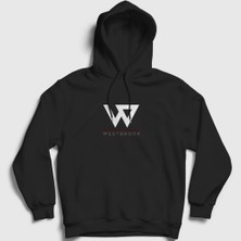 Presmono Unisex Siyah Logo Russell Westbrook Kapüşonlu Sweatshirt