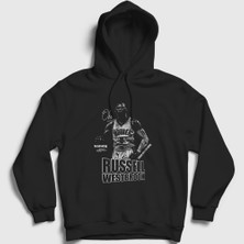 Presmono Unisex Siyah Poster Russell Westbrook Kapüşonlu Sweatshirt