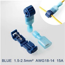 Wozlo T Tip Hızlı Kolay Kablo Ekleme Bağlantı Aparatı - Quick Splice Connector - 1.0-2.5 Mm² - 50 Adet