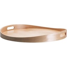 IKEA Masif Huş Ağacı Tepsi Şeffaf Vernik 44 cm Zarif Görünüm
